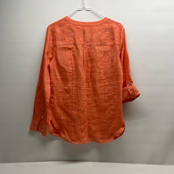 Talbots women tunic 100% linen size Small long sleeves - Picture 4 of 8